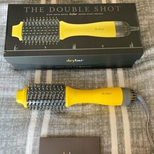 Like New - Drybar Yellow and Gray Blow-Dryer Brush - The Double Shot